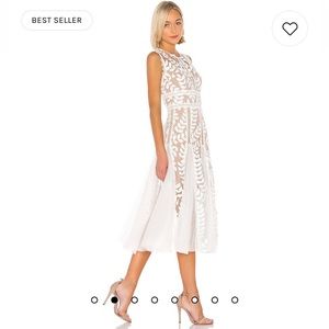 Saba Blanc Midi Dress. Bronx and Banco. Size Small. Sold out online!